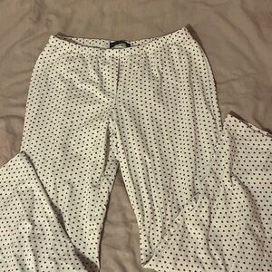 Brandy Melville White Pajama Pants with Red Dots